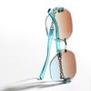 Glasses Borderless Chain Sunglasses Women'S Rhombus Square Sunglasses Men'S Diamond Trimmed Glasses