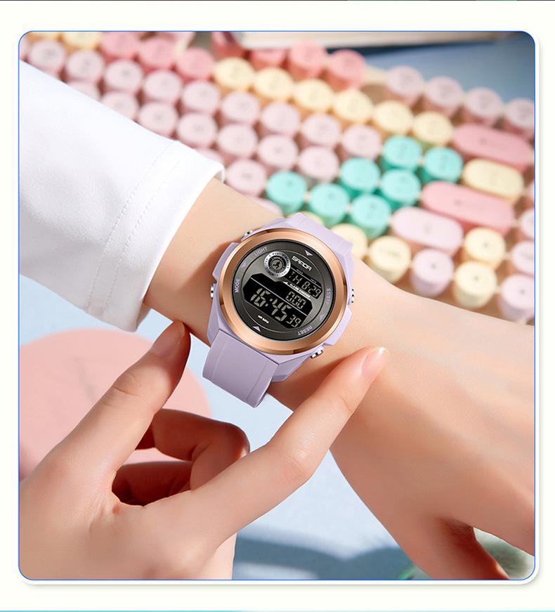 SANDA Unisex Sports Watch: Perpetual Calendar, Alarm, Dual Time Zones, Pedometer.