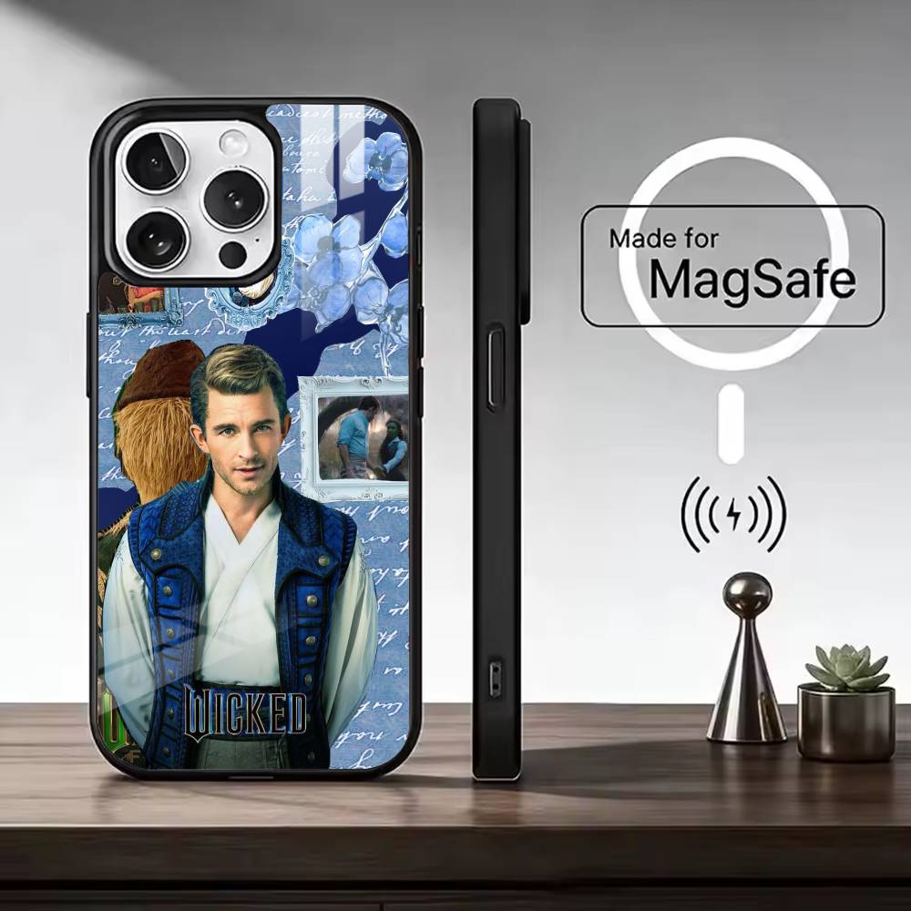 Custodia per telefono con attore Jonathan B-Bailey per iPhone17,16,15,14,13,12,11 Plus,Pro Magnetica con Ricarica Wireless Magsafe