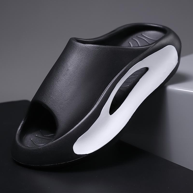 

Летние тапочки на толстой подошве для мужчин и женщин, мягкие тапочки из ЭВА для дома, сандалии, легкая пляжная обувь, мужские тапочки, шлепанцы 42-43