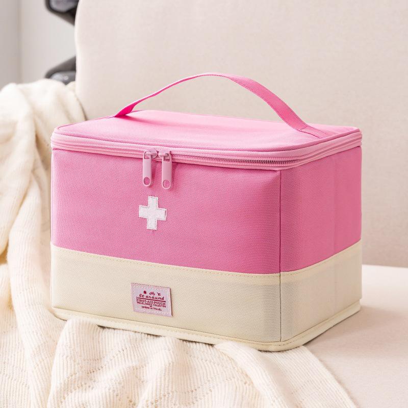 Portable Oxford Cloth Medicine Bag - Large Capacity Folding First Aid Kit & Multi-purpose Storage