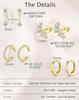 Gold-Plated Brass Hoop Earrings Fashion Set - European & American Design