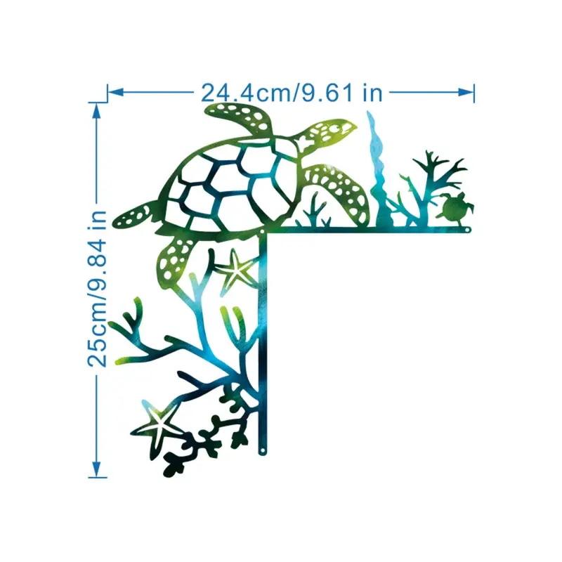

Colorful Metal Sea Animal Door Frame Decor - Sea Turtle, Dolphin, Octopus, Seahorse And Starfish Patterns A2