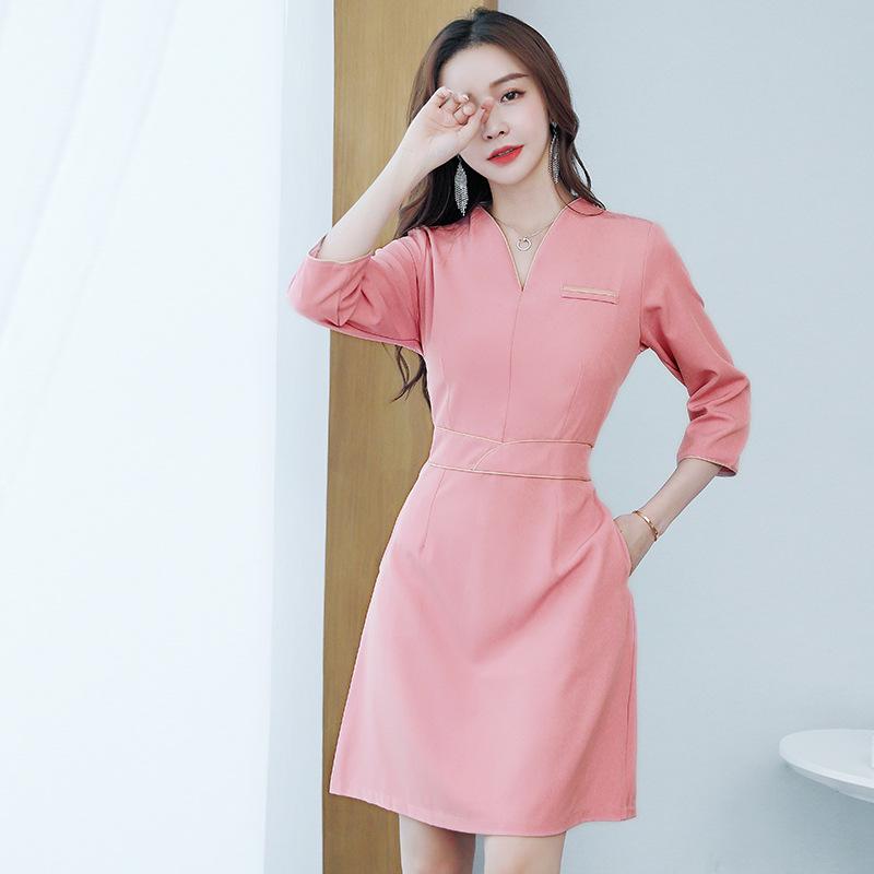 

Женская форма косметолога: Модный набор эластичного платья для чистки ушей и массажиста стоп Large