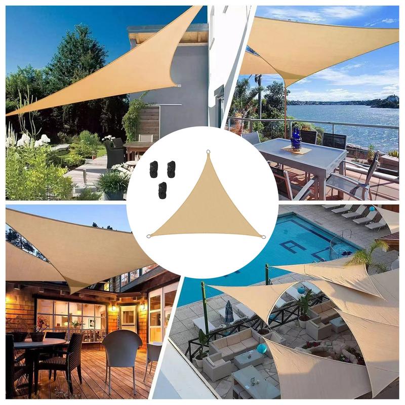 3x3x3m Waterproof Sun Shelter Triangle Sunshade Waterproof Protection Outdoor Garden Patio Pool Shade Sail Awning Shade Cloth