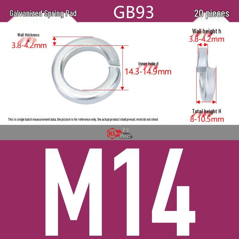 Galvanized Hex Nuts, Flat Washers, Spring Washers in M2-M48, Blue and White Zinc Coated
