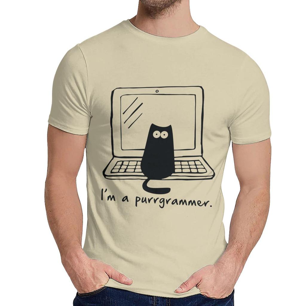 I Am A Purrgrammer Purrgrammer Car T Shirt Fashion Crewneck For Men Free Shipping