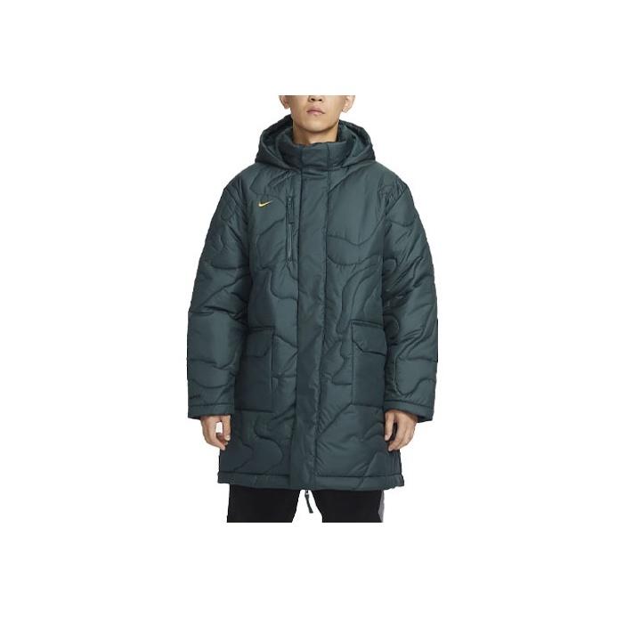 

Мужская хлопковая куртка с капюшоном и длинными рукавами с логотипом Nike однотонного цвета Куртка Deep-Jungle FB6337-328 XL