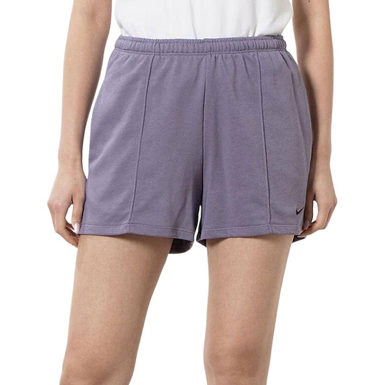 Nike Breathable Solid Color Sports Knitted Casual Shorts Women Shorts Purple HF6941-509