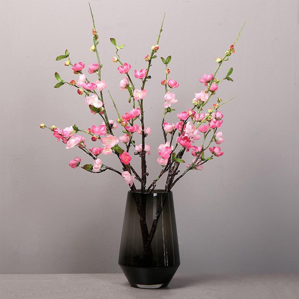 Artificial Cherry Blossom Flower Branches 70cm Silk Peach Spring for Wedding Decora Plum Blossom Wedding Arrangement Accessories