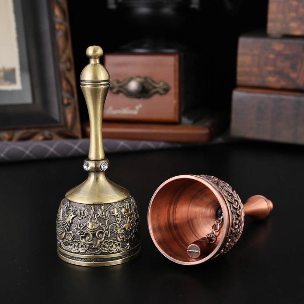 Dragon Phoenix Pattern Vintage Handbell Zinc Zinc Zinc Alloy Restaurant Dish Bell  Christmas