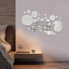26 PCs 3D Acrylic Mirror Wall Sticker, Round Mirror, DIY Bedroom, Bathroom and TV Background Room Sticker Wall Decoration