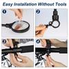 2 Pièces Longs Miroirs Rétroviseurs de Guidon de Vélo 360 Degrés Vélo de Montagne Vélo de Route Moto Flexible Tuyau Miroir Rétroviseur Réglable
