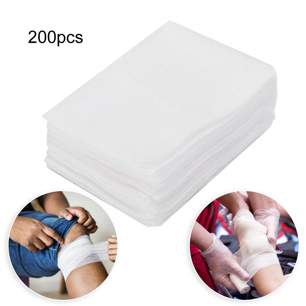 

200pcs 6 X 8cm Gauze Pads Wound Dressing Emergency Aid Nursing Care Gauze