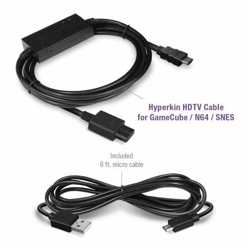 hyperkin gamecube/nintendo 64/super famicom hdmi converter adapter cable hd cable for gc/n64/sfc srpj2178