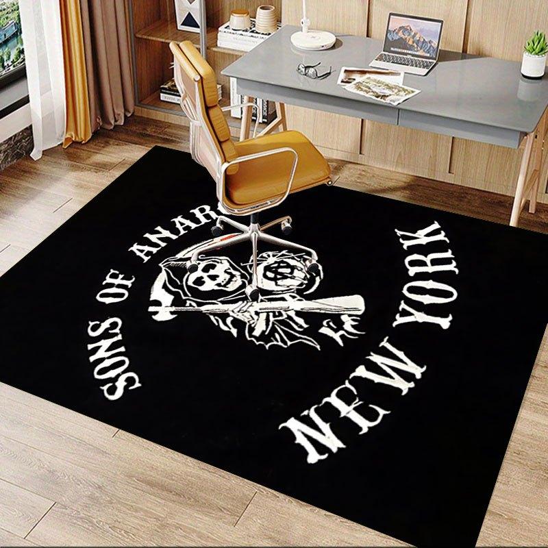 1pc Sons of Anarchy themed Office Carpet Chair Mats - durable polyester rug for home theater, office, dorm room decor - tA67