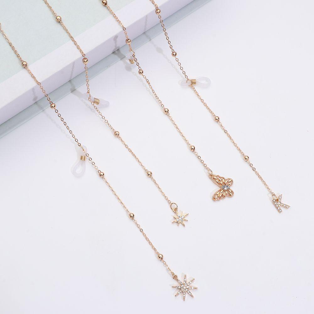 Damen Metall Anti-Verlust Brillenketten Lesebrillenbänder Sonnenbrillen Schlüsselbänder Brillenband