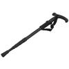 Outdoor Walking Stick High Strength Aluminum Alloy Hiking Poles AntiSlip Canes for Elderly(Black )