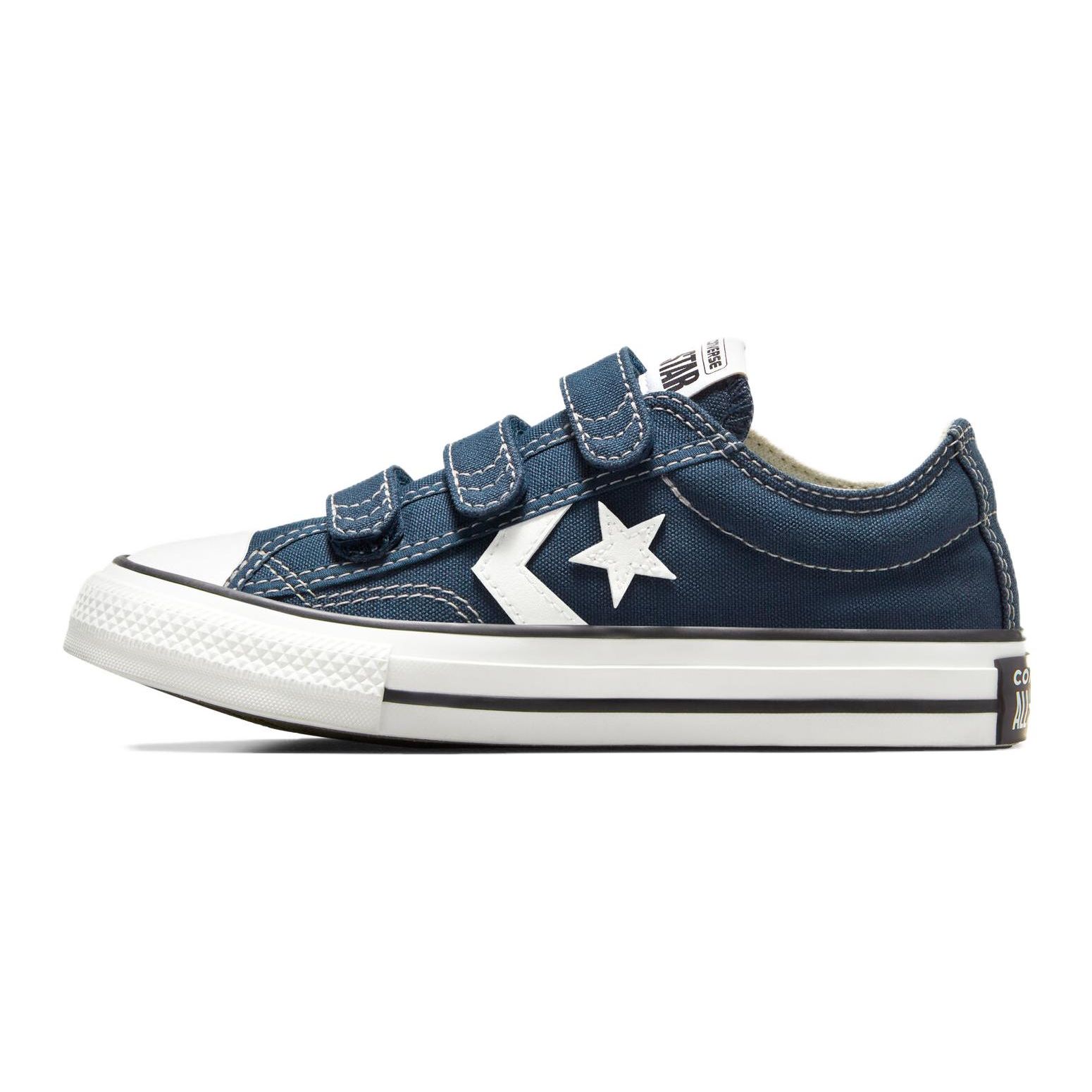 

Converse Star Player 76 Canvas Comfortable Versatile Durable Low Top Kids Canvas Shoes Navy Blue Kids sneaker A05217C 33.5
