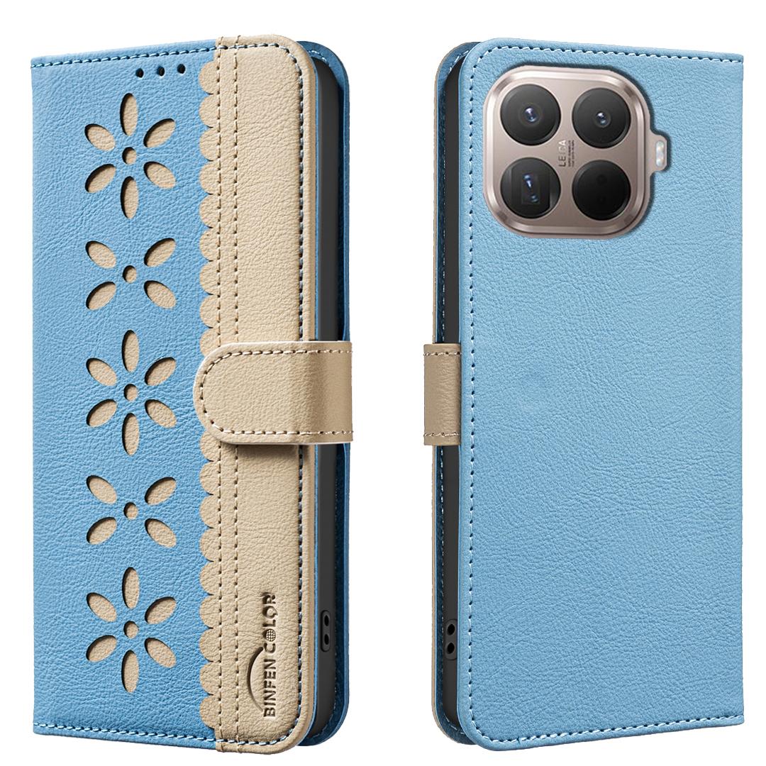 

For Xiaomi 15T Pro Leather Case BINFEN COLOR BF36 Floral Pattern Phone Cover RFID Blocking Wallet Stand