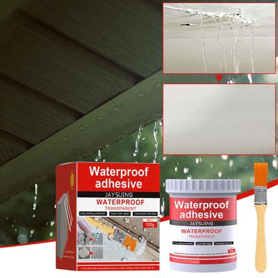 100/300g Invisible Waterproof Agent Anti-Leakage Agent with Brush Transparent Sealing Coating Leak-Free Glue Toilet Repair Tools