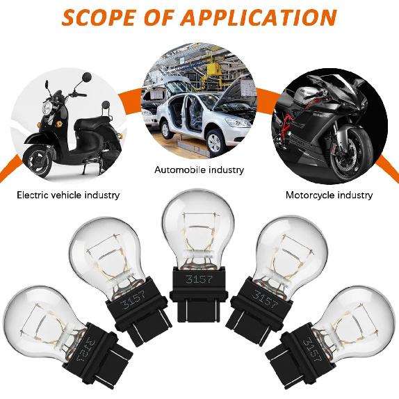 3157 4157 Bulb, 2 Pack 12V Brake/Tail/Turn Signal/DRL Lights | P27/7W 3157NA 3157LL 3047 3057 4057 T25 Replacement for F150 Focus Altima Silverado