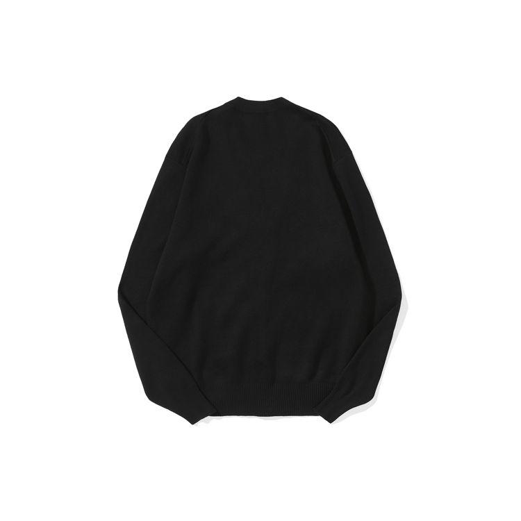 Drew House Letter Logo Series V-Neck Single-Breasted Loose Knit Sweater Unisex Sweater Black DR-FW21-088