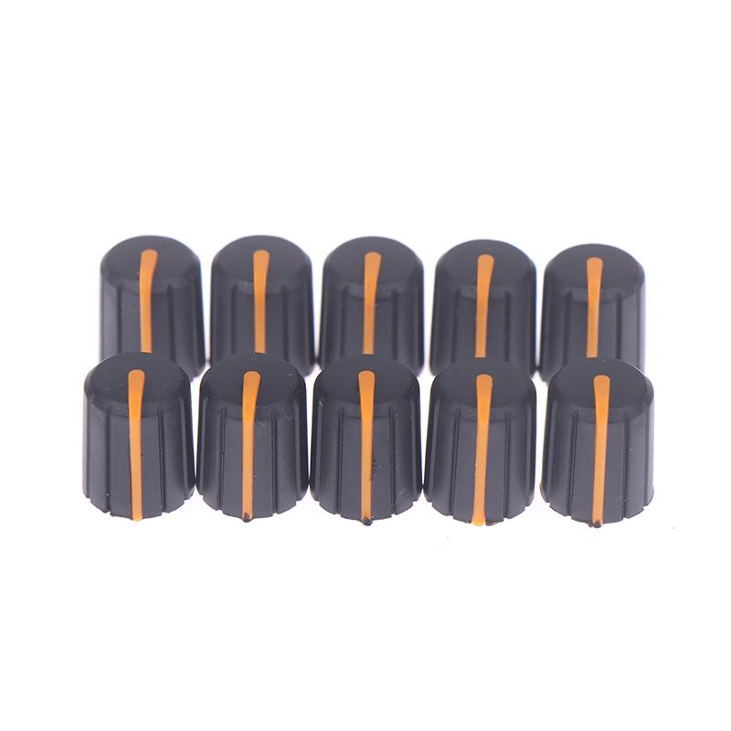 10Pcs Soft Rubber Half Shaft Knob Potentiometer Knob 180 Degree D-Shaped Knob