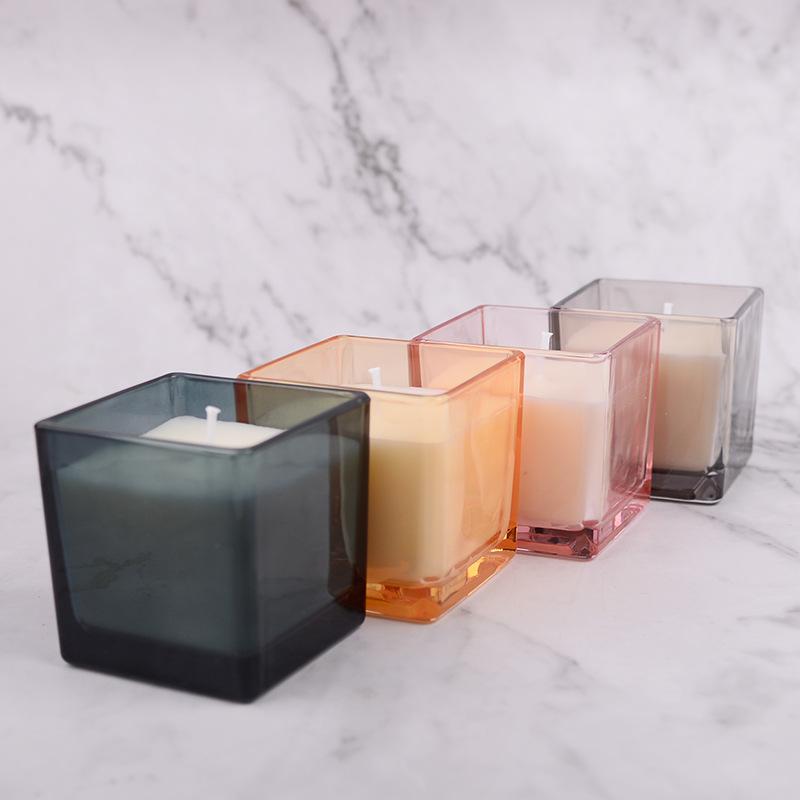 Four-color Small Square Cup Scented Candle Soy Wax Candle Lamp Souvenir Home