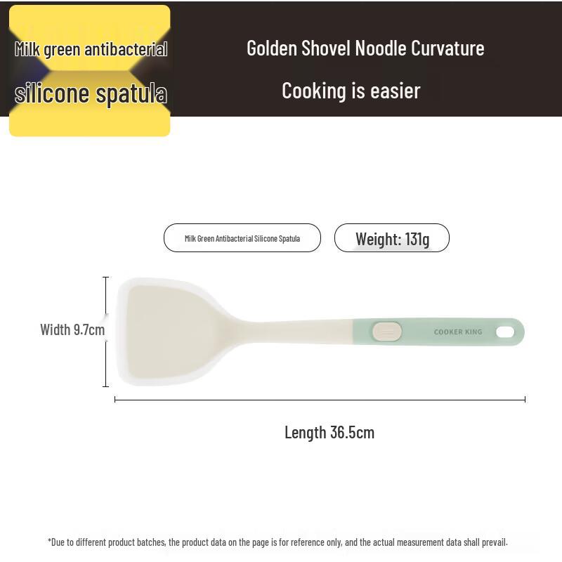 COOKER KING Baby-Grade Antibacterial Silicone Spatula & Ladle Set