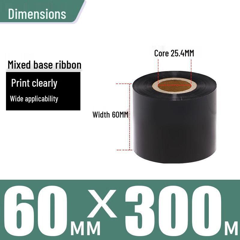 

Carbon Ribbon 110x300 for Barcode Printer, Coated Self-Adhesive, Wear-Resistant Label Paper