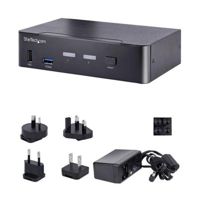 KVM Switch - STARTECH - SV231DPUCA - 2 Ports - 4K 60Hz - USB-C, DisplayPort, Thunderbolt 3/4