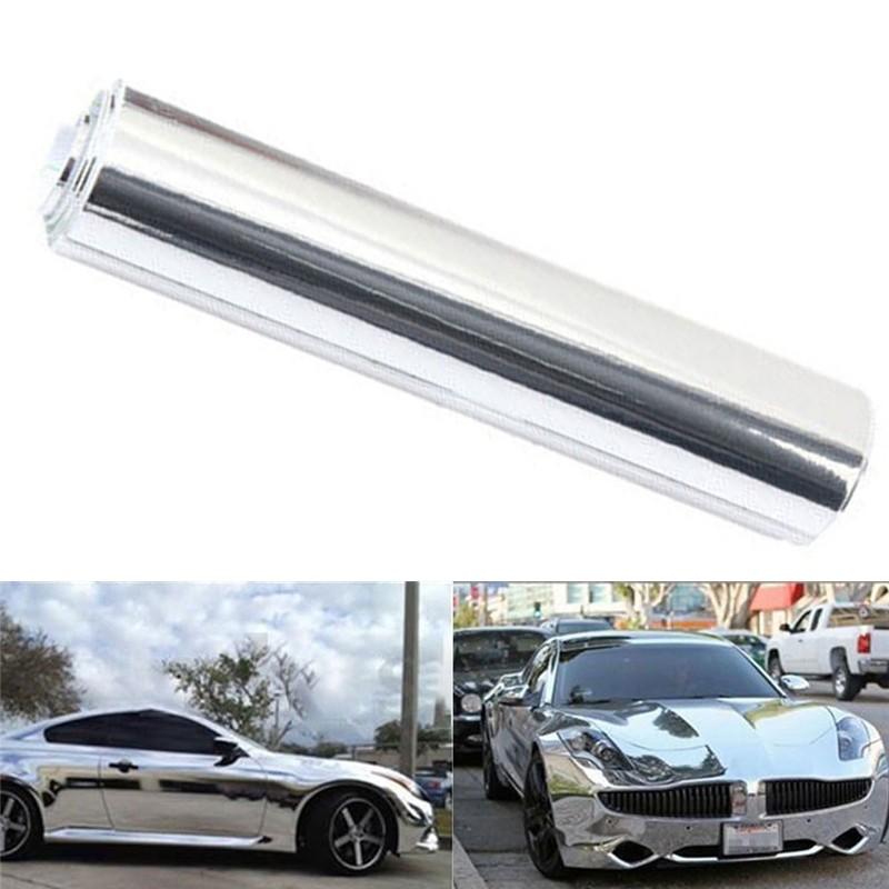 20*152cm Auto Aufkleber Quick release Zubehör Leicht cut Chrom Spiegel