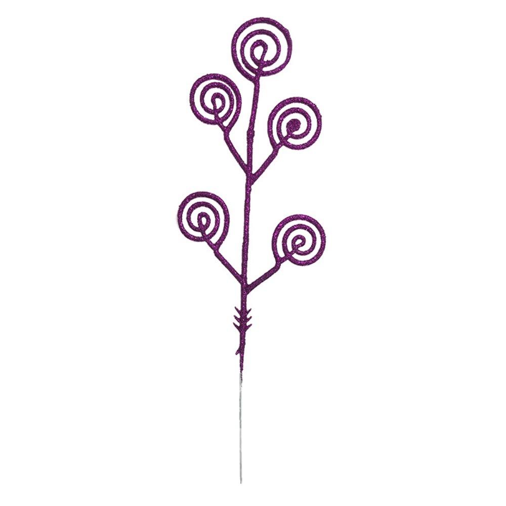 

12 шт. Блестящие конфетные круги Ветка Искусственное украшение для рождественской елки Реквизит для фотосъемки фиолетовый