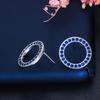 E0269 Pin Earrings Micro-Inlaid Zircon Fresh Stud Earrings Trinket