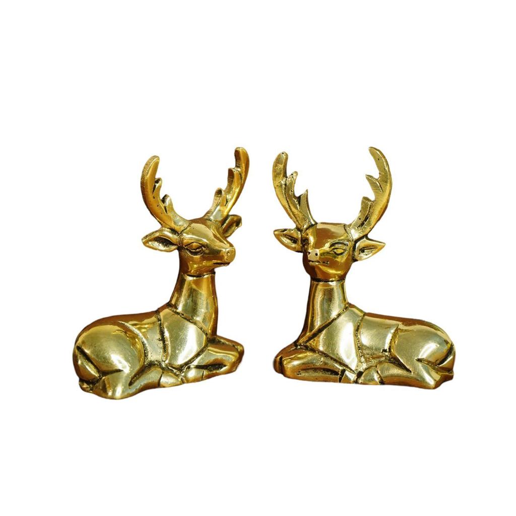 100% Pure Brass Deer Showpiece for Home Decor Living Room Decorative Items