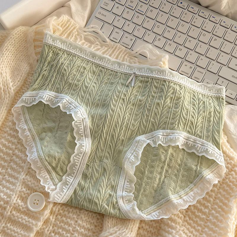 Ladies Spring and Autumn New Sexy Pure Cotton Antibacterial Crotch Waist Triangle Briefs