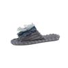 Fashion 2025 NEW  Women's Floral Indoor Flat Bottom Plush Autumn Winter Cotton New Version Single Strap Indoor Slippers