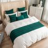 European Style Velvet Lace Trimmings Bed Runner Home Hotel Decoration Bed Flag Wedding Room Bed Tail Pillowcase
