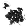 20 Pcs Door Knobs Cabinet Handles With Screws Cupboard Drawer Kitchen Bathroom Stainless Steel Black Cabinet Doors Fittings