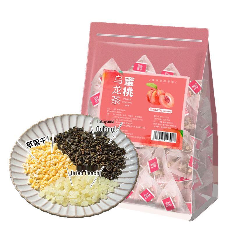 Yacha Po Peach Oolong Tea Sachets, 50-Count