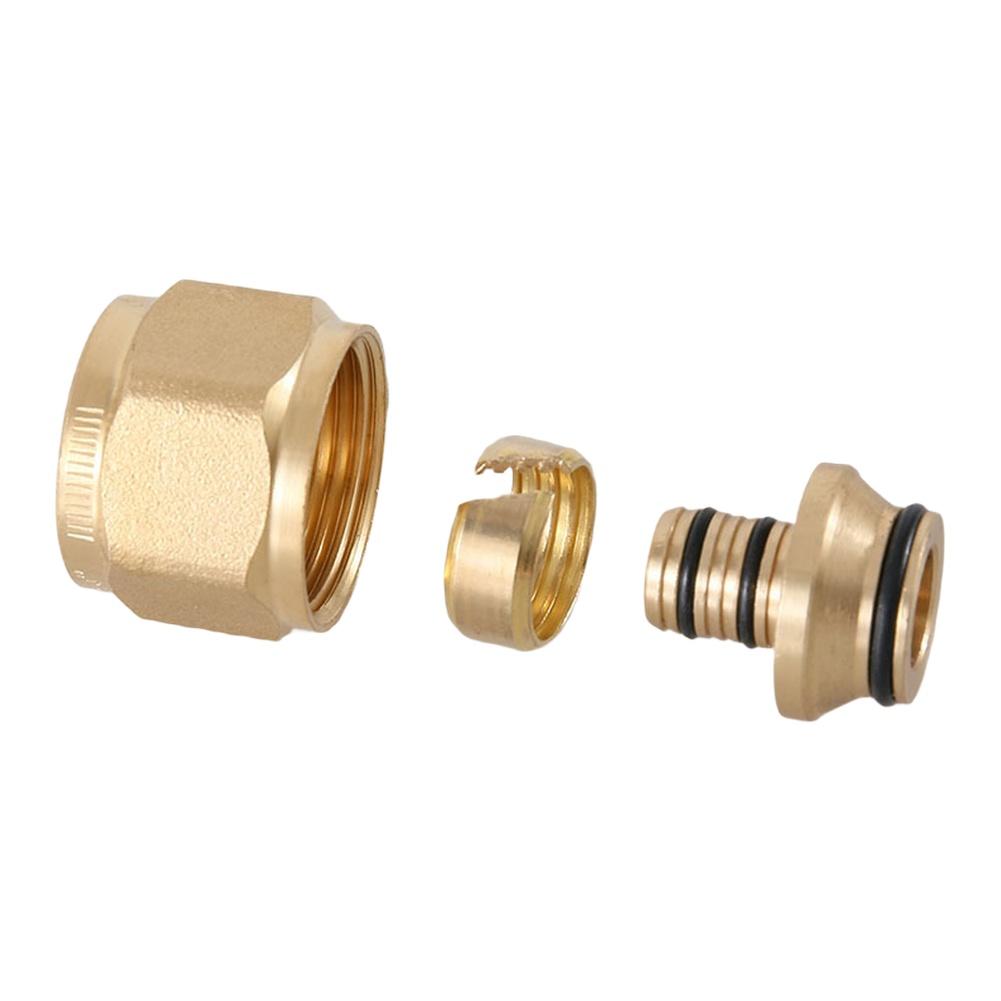 

Geothermal water splitter copper multiple union joints for underfloor heating pipes fits 12 and 16 millimeter pipe sizes