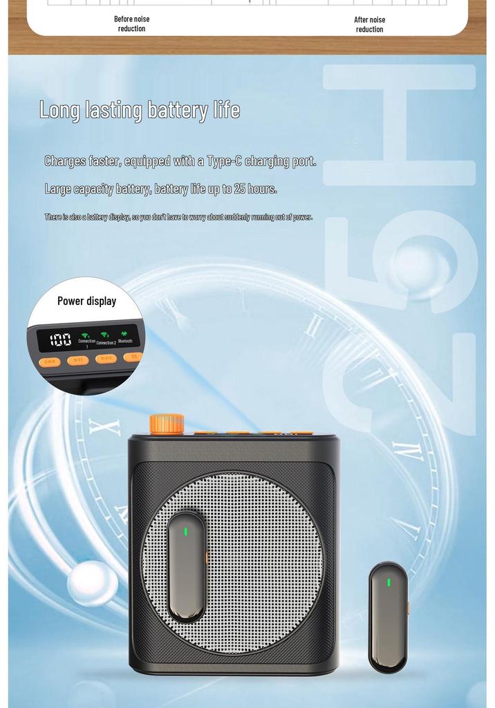 Compact Bluetooth Megaphone with Wireless Mic & Magnetic Mount for Teachers, Guides, and Outdoor Use