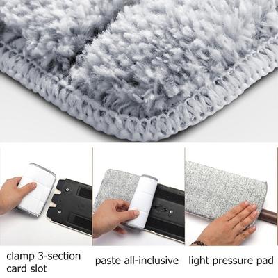 12/10 Stück waschbare, langlebige Ersatz-Mikrofaser-Pads, Staub-Push-Mopp-Tuch für flachen Squeeze-Mopp, 33 x 12 cm