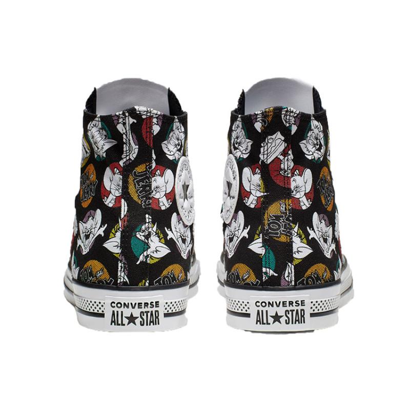 Tom & Jerry X Converse Chuck Taylor All Star Trendy Comfortable High-top Canvas Shoes Unisex Black