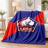 שמיכת פלנל מודפסת LOSC Lille FC, חימום ונוחות, כיסוי מיטה לקישוט הבית בפנים