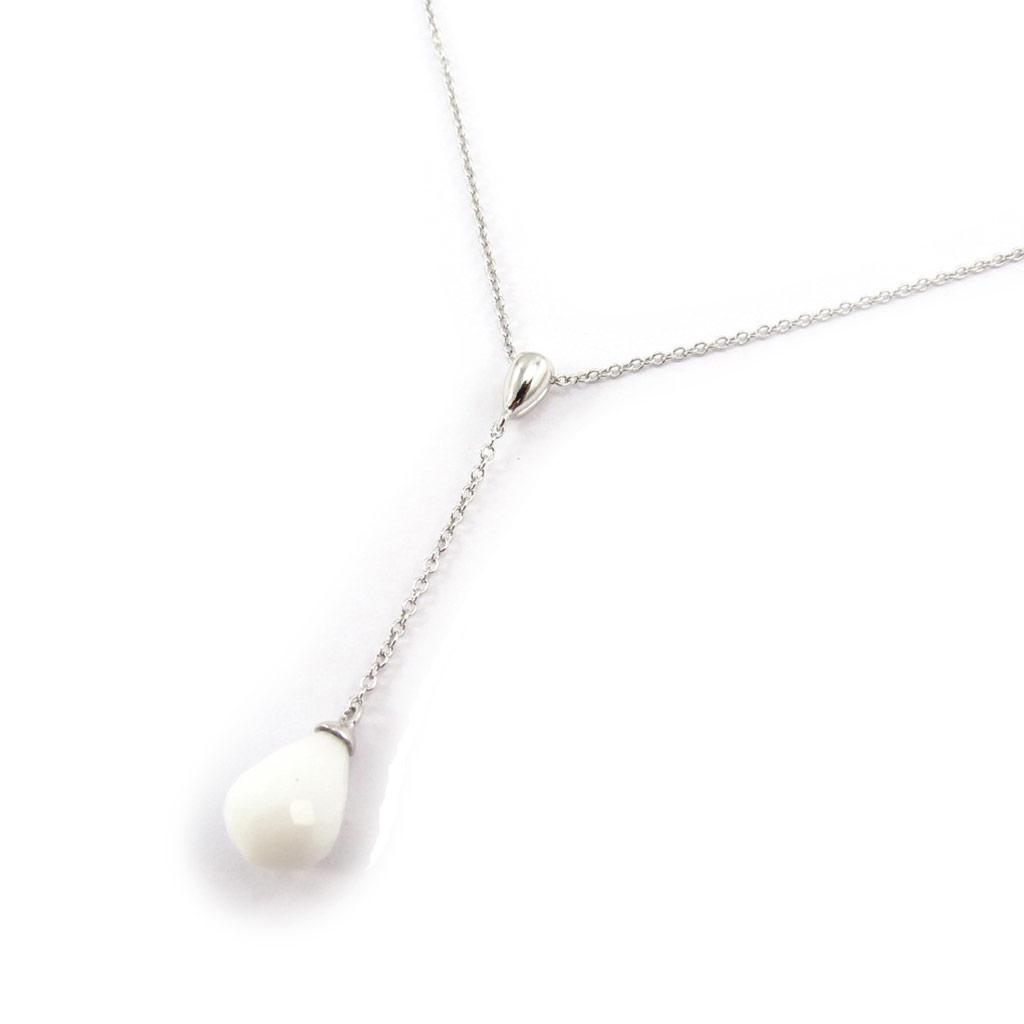 Les Trésors De Lily [K1374] - Silver Necklace 'Eva' Silver White (rhodium-plated) - 45x7 Mm