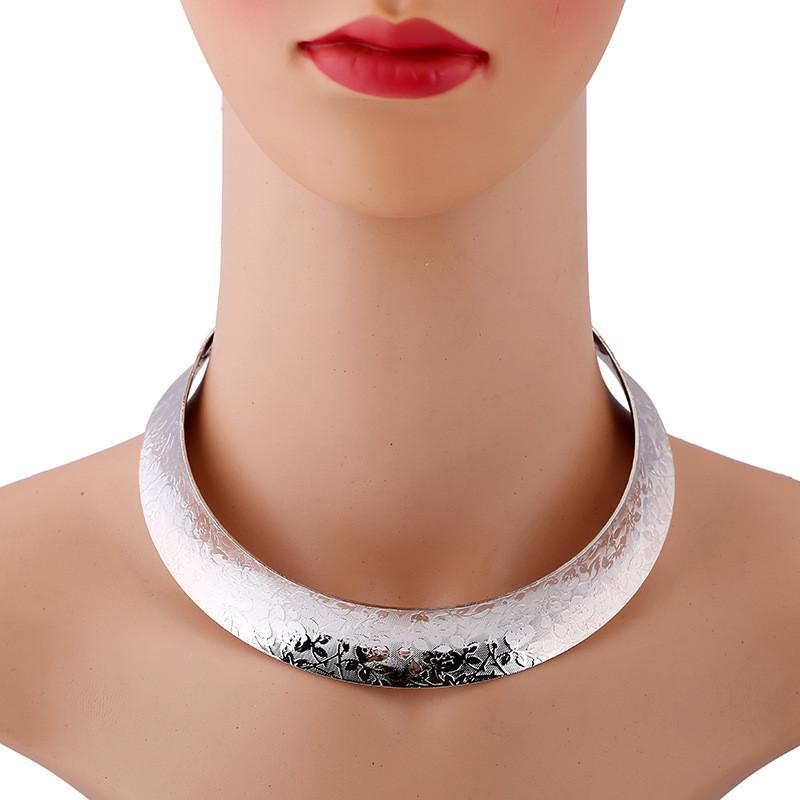 Metallic Choker With Electroplated Finish For Unisex Daily Wear