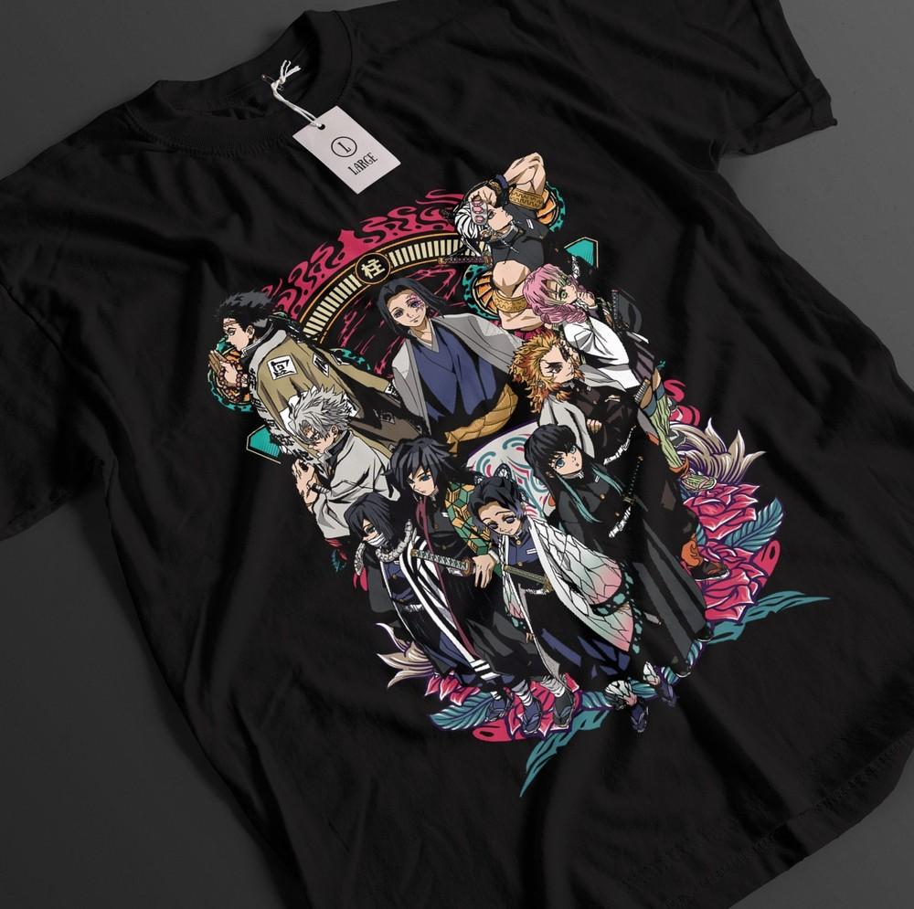 Demon Slayer Shirt Tanjiro T-Shirt Zenitsu KNY Nezuko Inosuke Akaza Muzan Tee