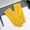 Men's Windproof Sheepskin Gloves: Winter Velvet Lined, Cold-Proof, Non-Slip Retro Motorcycle & Outdoor Riding.